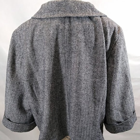 Spense Women Herringbone Crop‎ Flare Jacket with 3/4 Length Sleeve Size 1X - Picture 2 of 7